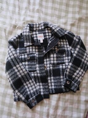 Cat & Jack Black and White Plaid Jacket